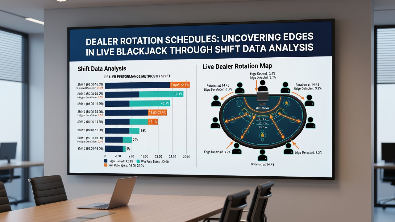 Detailed view of blackjack shift schedule data charts and rotation timeline analysis
