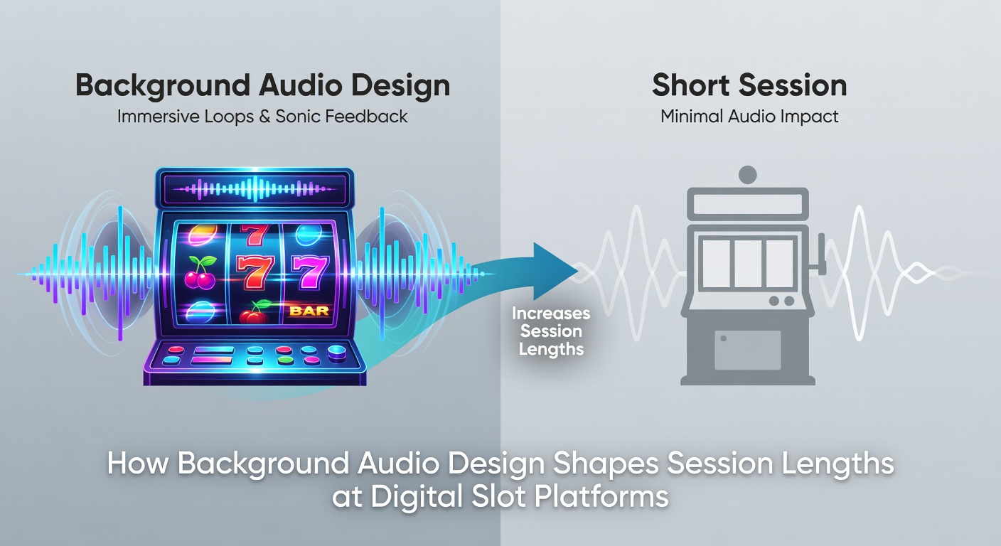 Digital slot interface displaying layered background audio controls and visual elements
