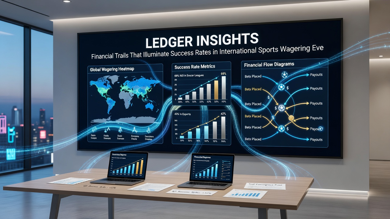 Detailed view of international sports betting financial trails with highlighted success rate metrics