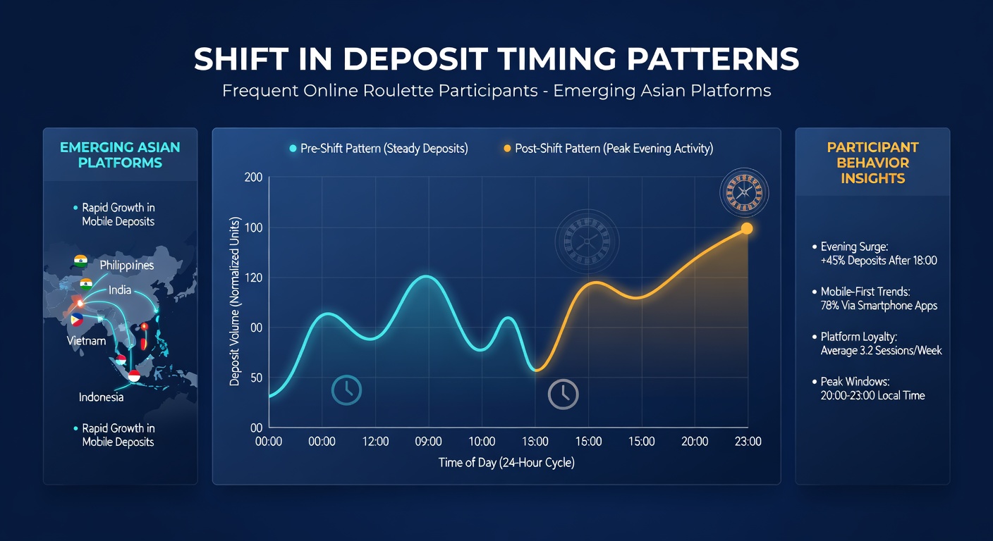 Graph showing deposit timing shifts for online roulette users on Asian platforms in 2026