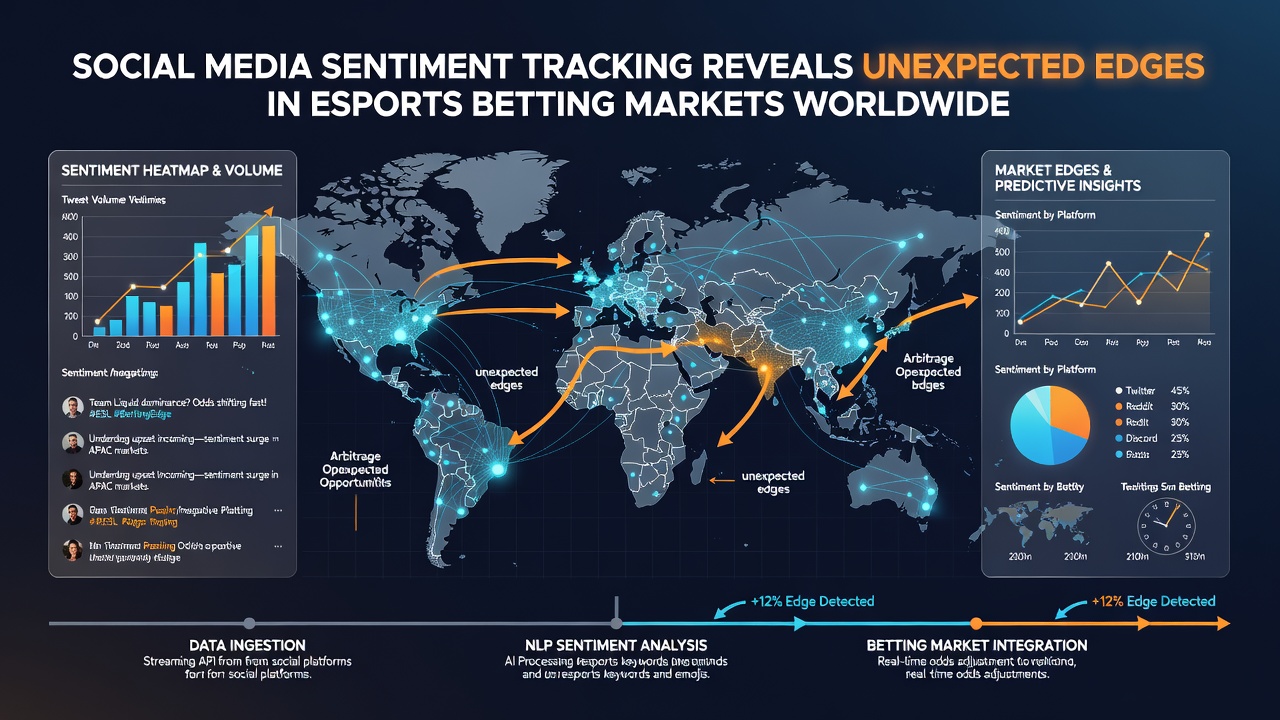 Analysts reviewing real-time social media dashboards alongside live esports match feeds